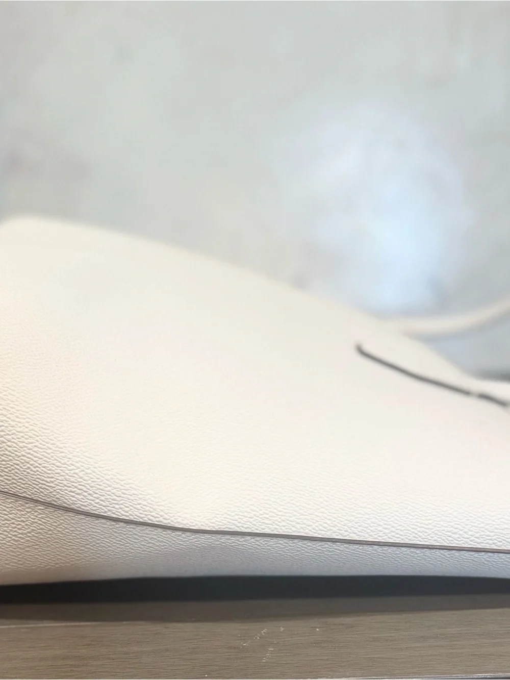 Women's White Leather Tote Bag